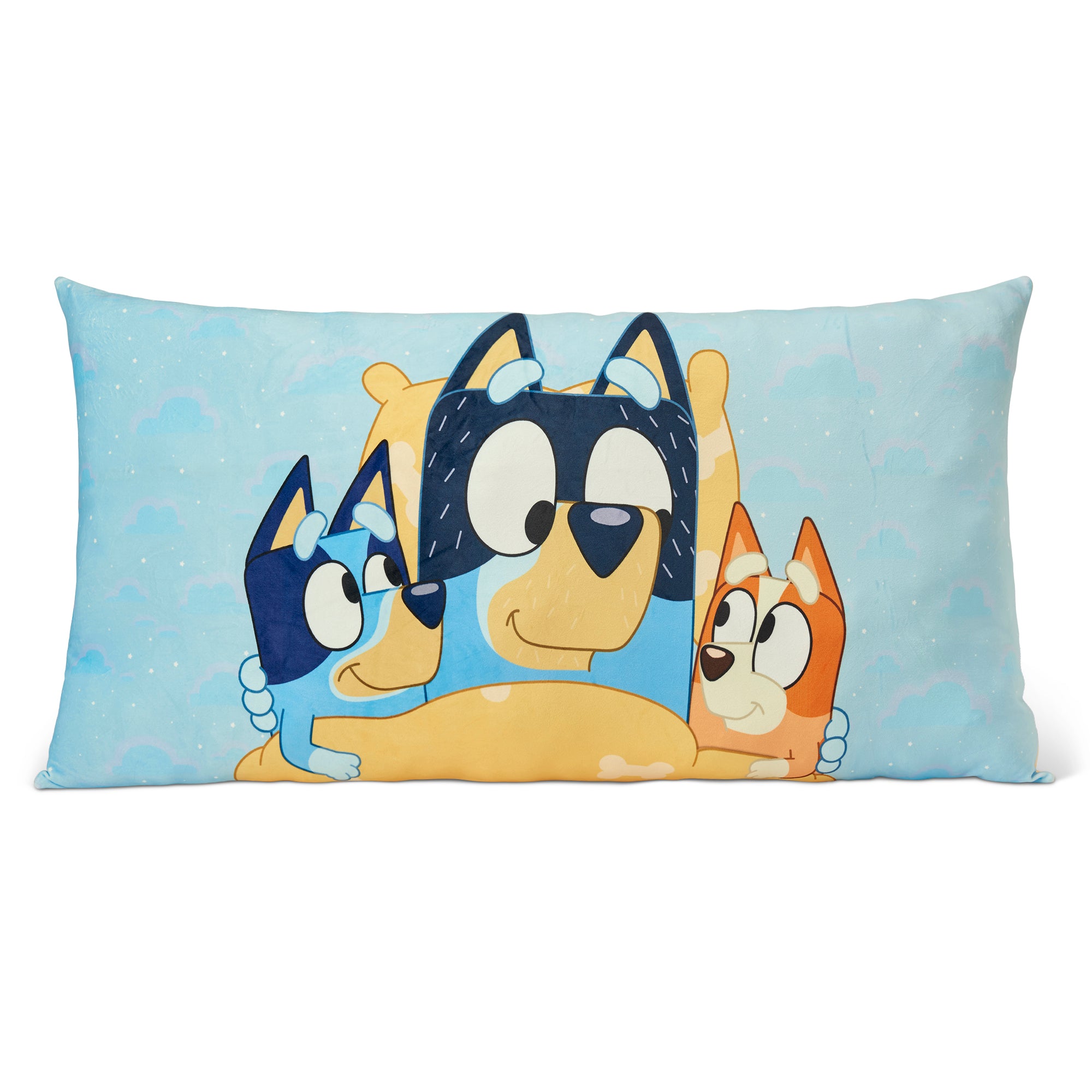 Bluey Bandit Bingo Bluey Bedtime Cloud Body Pillow 18x36 inches