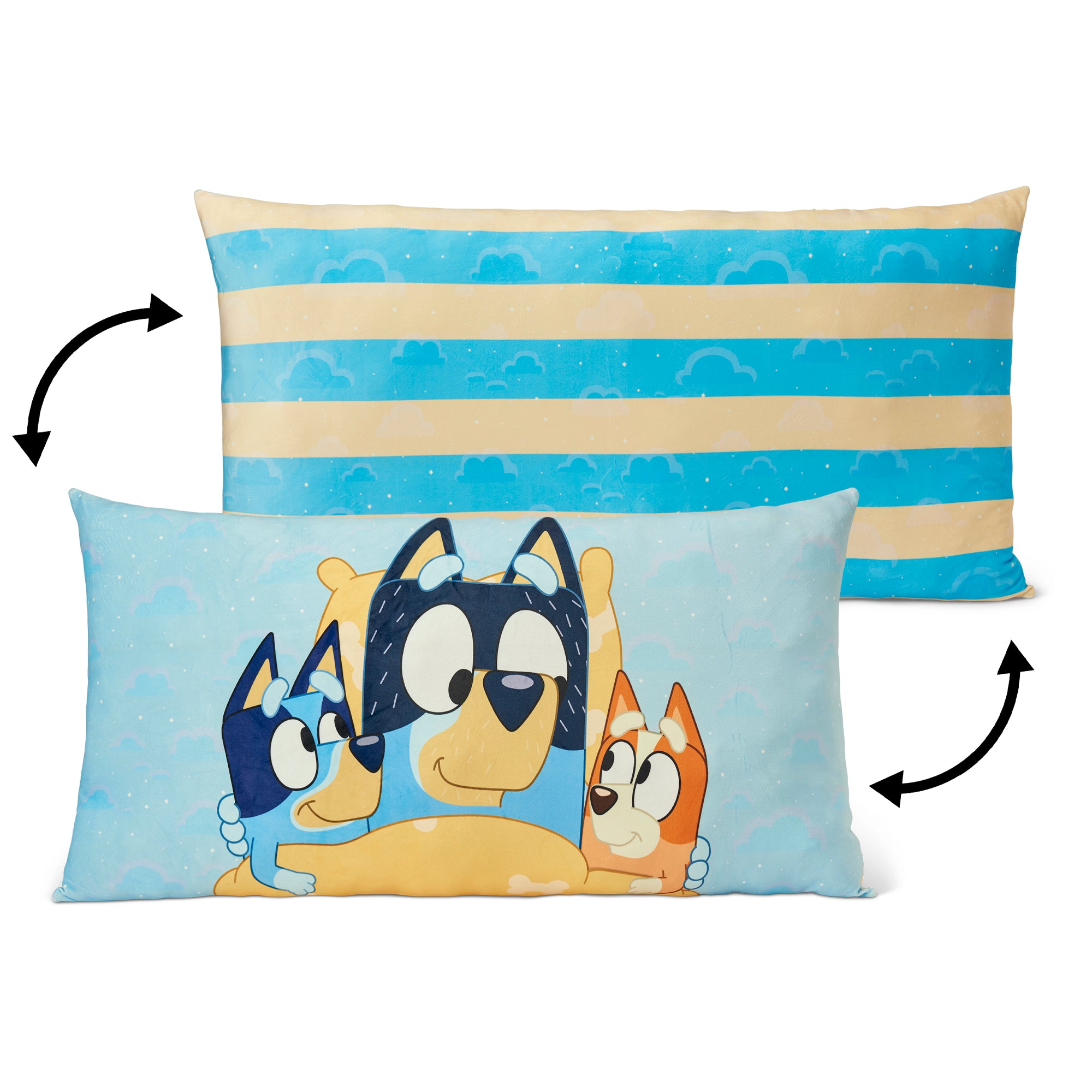 Bluey Bandit Bingo Bluey Bedtime Cloud Body Pillow 18x36 inches