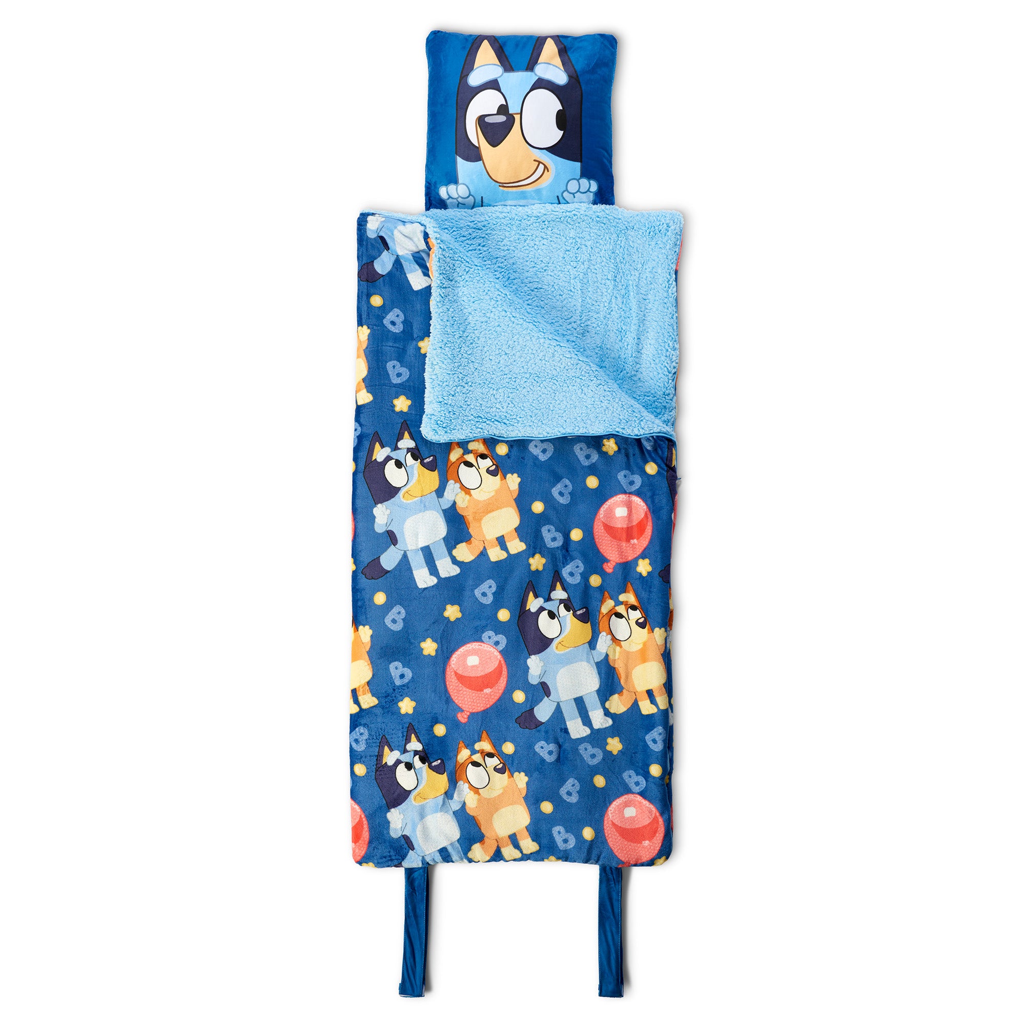 Bluey B is for Ballon Slumber Bag with Sherpa, 27×56 inches