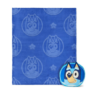 Bluey Bluey Impressions Cloud Plush Pillow with Throw Blanket Set