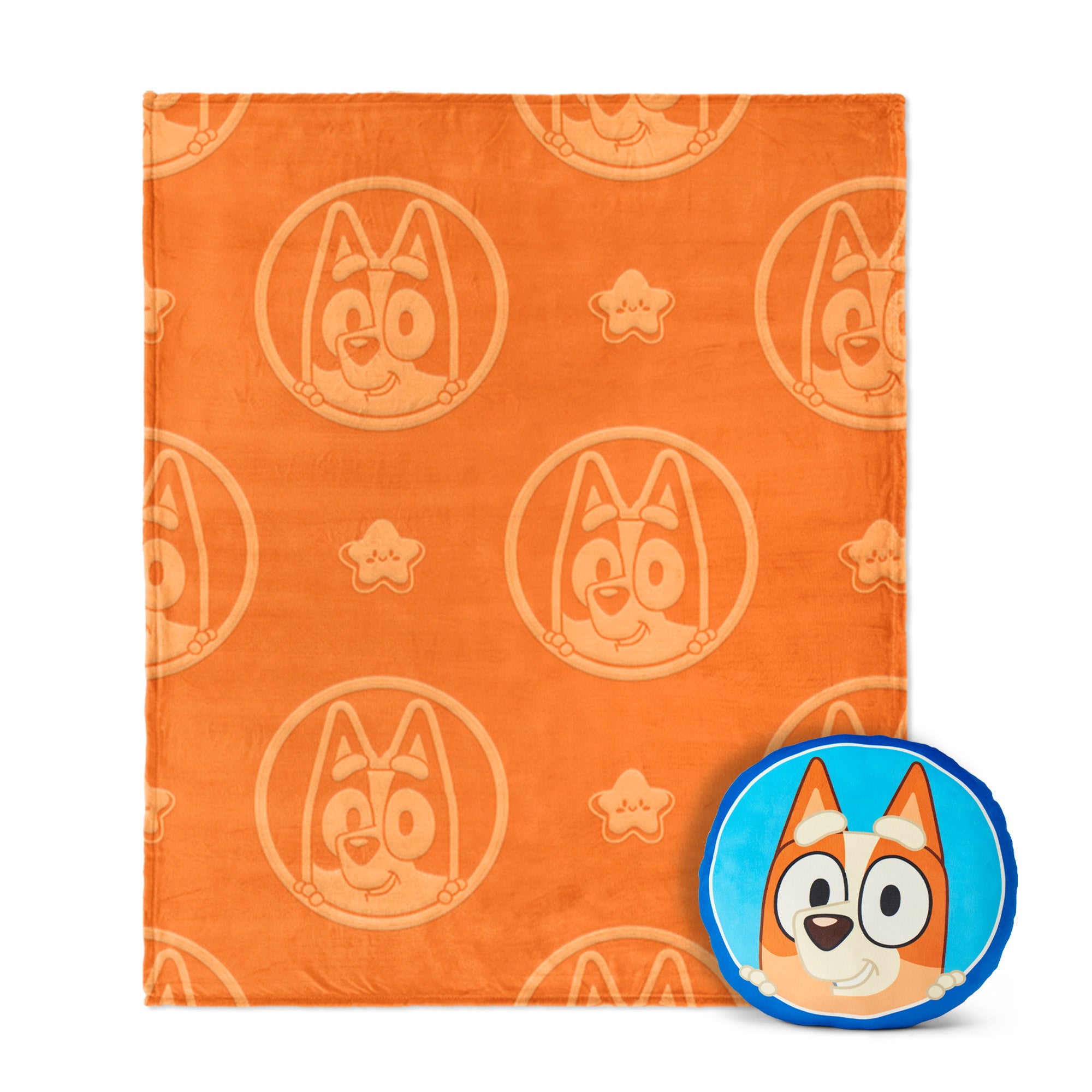 Bluey Bingo Impressions Cloud Plush Pillow with Throw Blanket Set