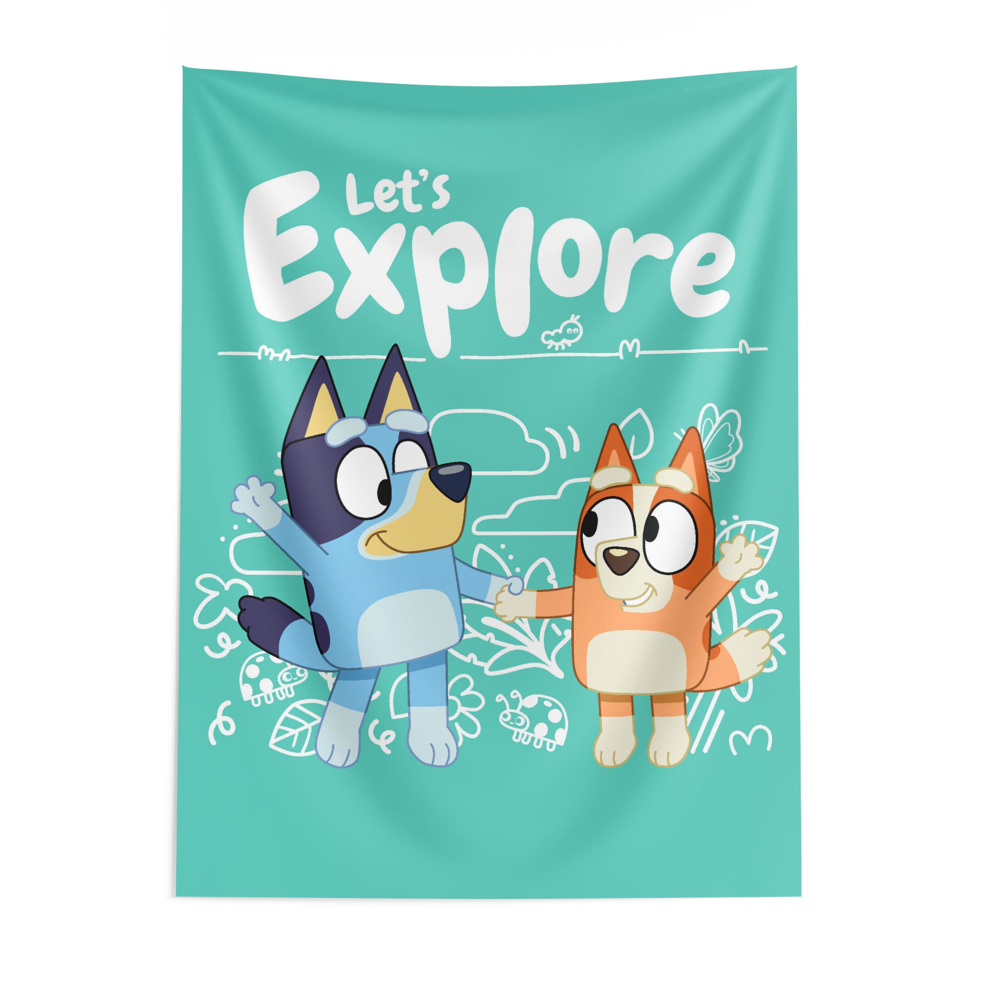 Bluey Explorers Bluey Happy Explorers Wall Hanging 40x57 inches