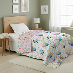 Bluey Balloon Celebration Reversible Quilted Throw 60x80 inches