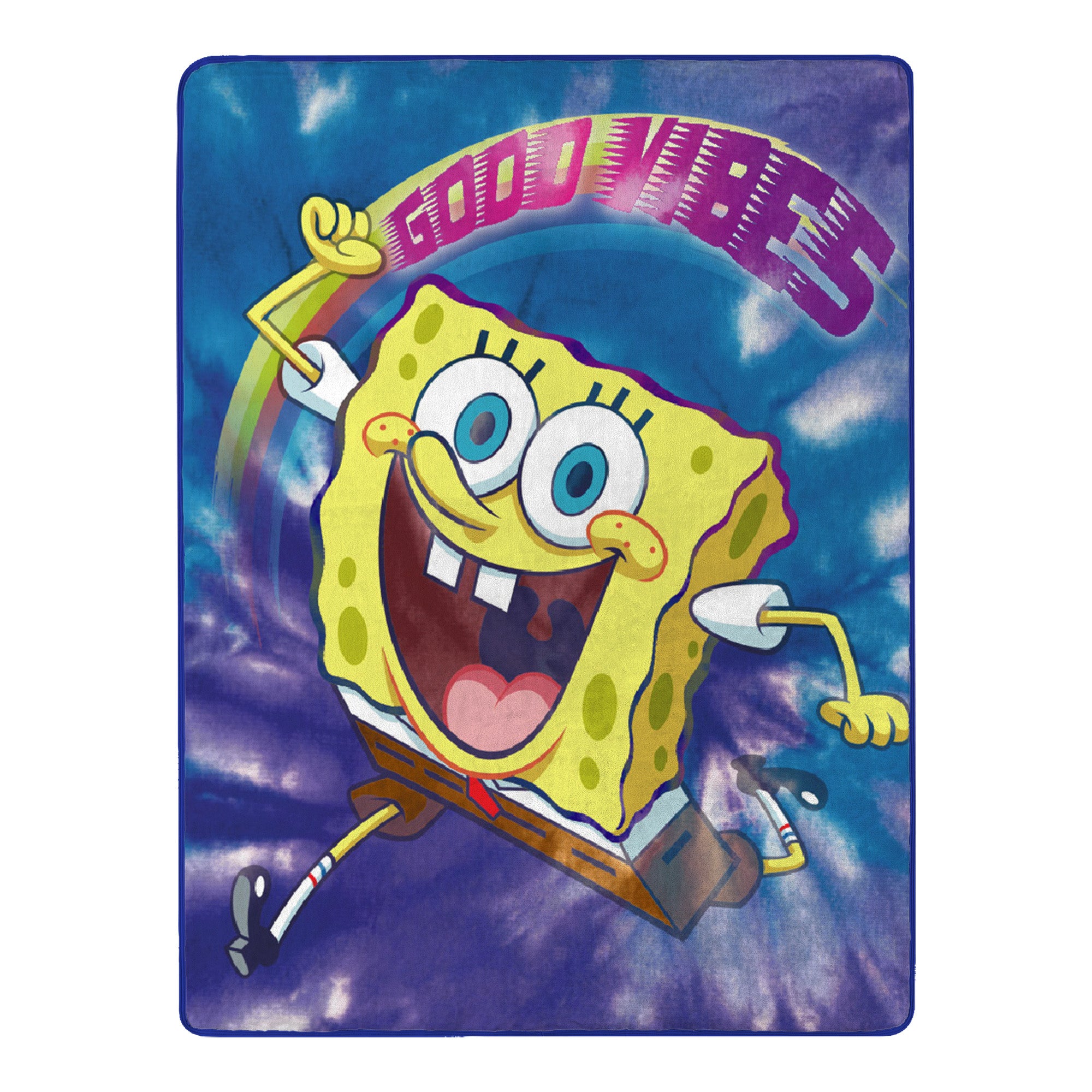 Nickelodeon Spongebob Squarepants Tie Dye Ready Silk Touch Throw Blanket 46x60 Inches