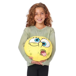 SpongeBob SquarePants Nickelodeon Goofy SpongeBob Kids Round Plush Cloud Pillow