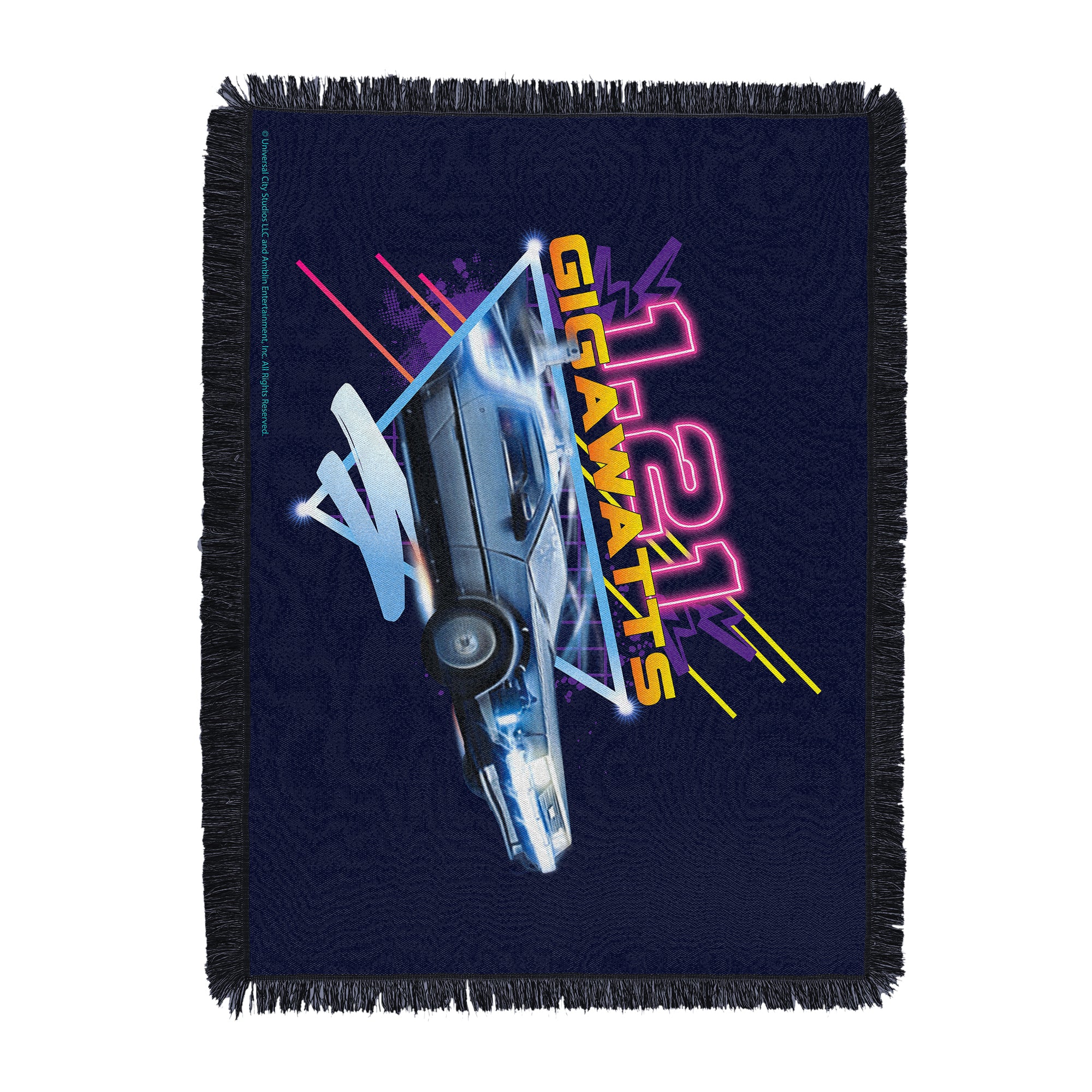 Universal Back To The Future 1.21 Gigawatts Tapestry Throw Blanket 48x60 inches