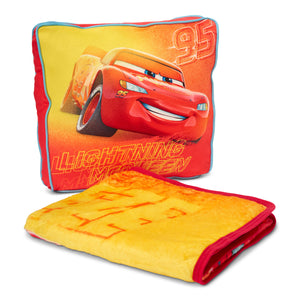 Disney Pixar Cars Rusteze Lightning Silk Touch Throw & Character Cloud Pillow Set