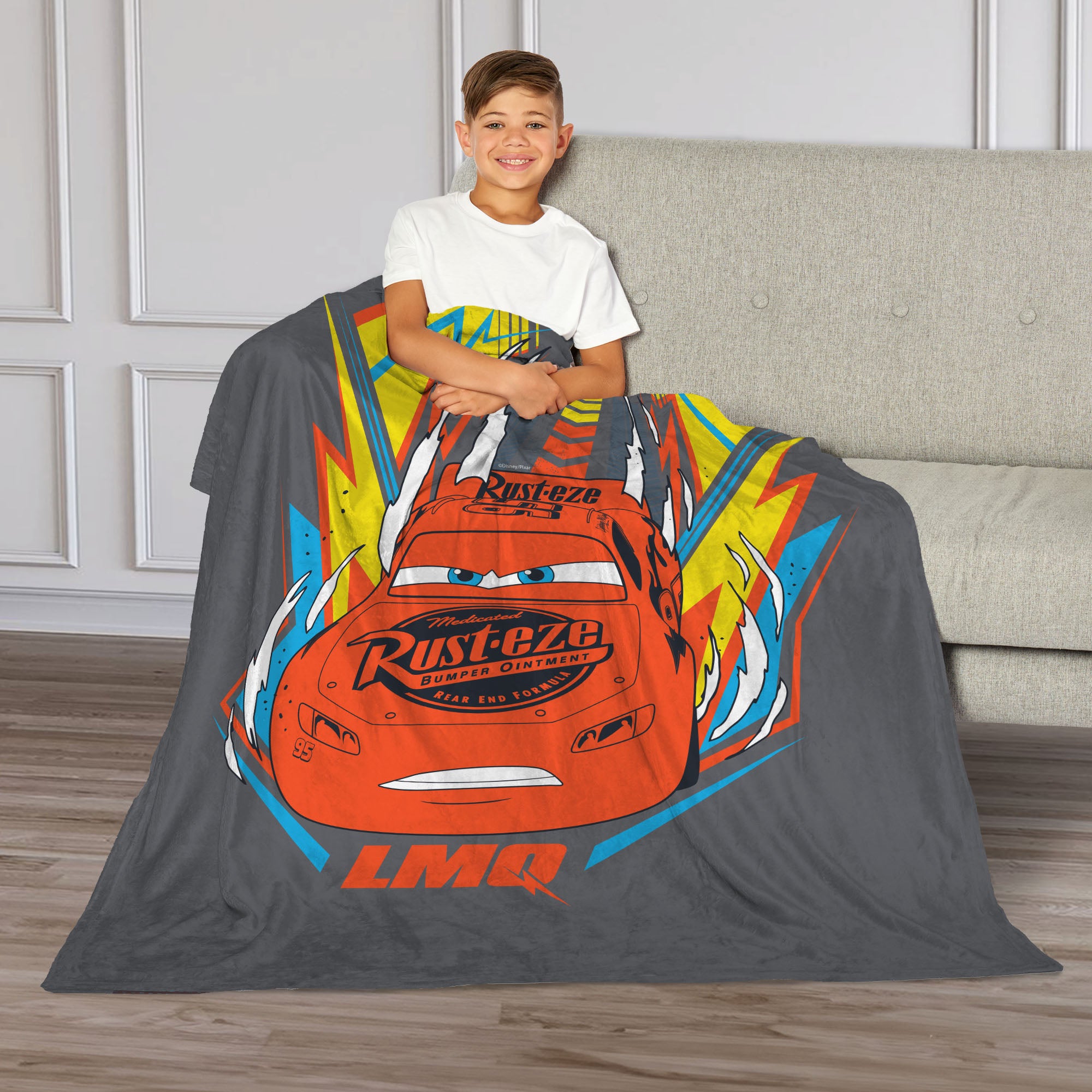 Disney Pixar Cars LMQ Silk Touch Throw Blanket 40x50 Inches