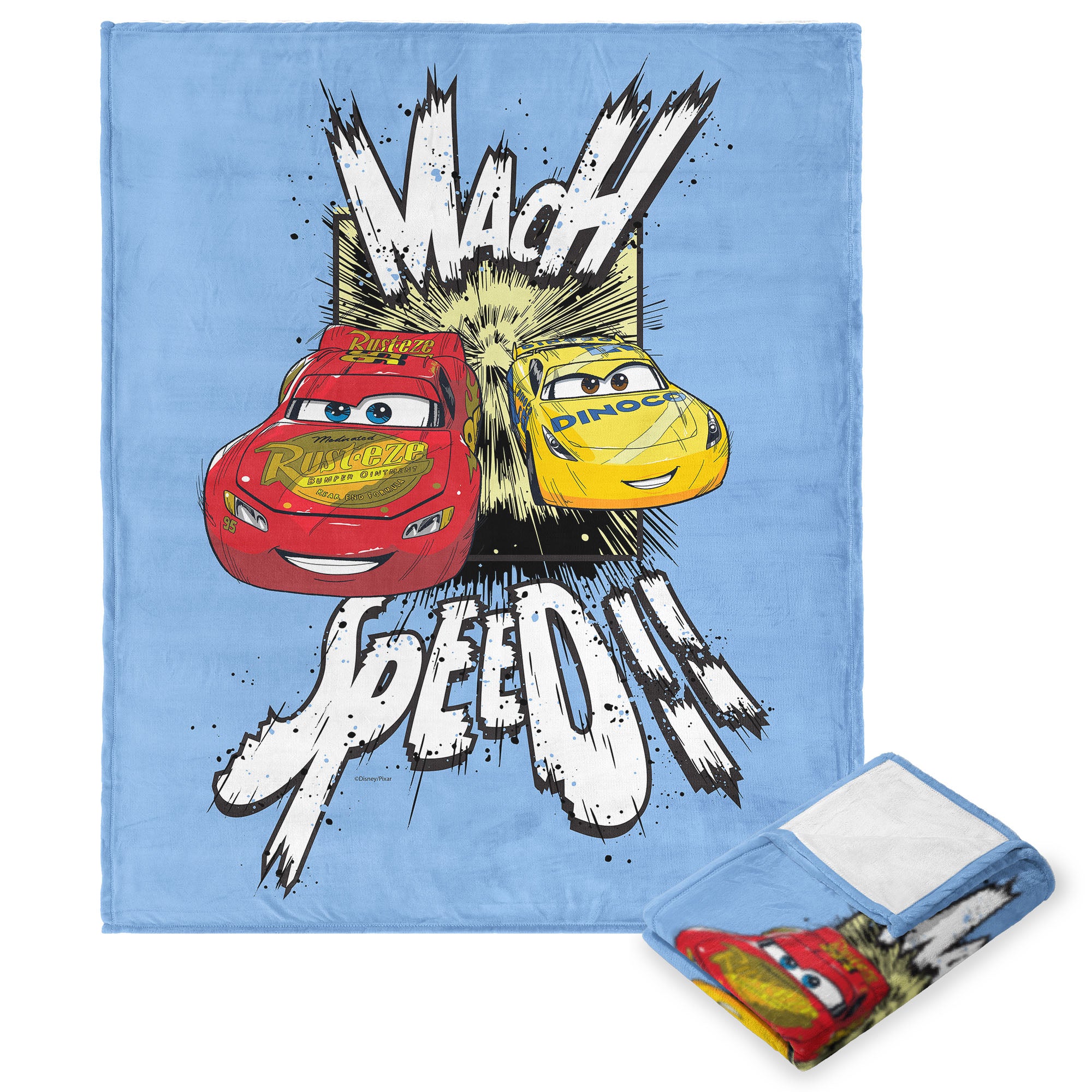 Disney Pixar Cars Mach Speed Silk Touch Throw Blanket 40x50 Inches