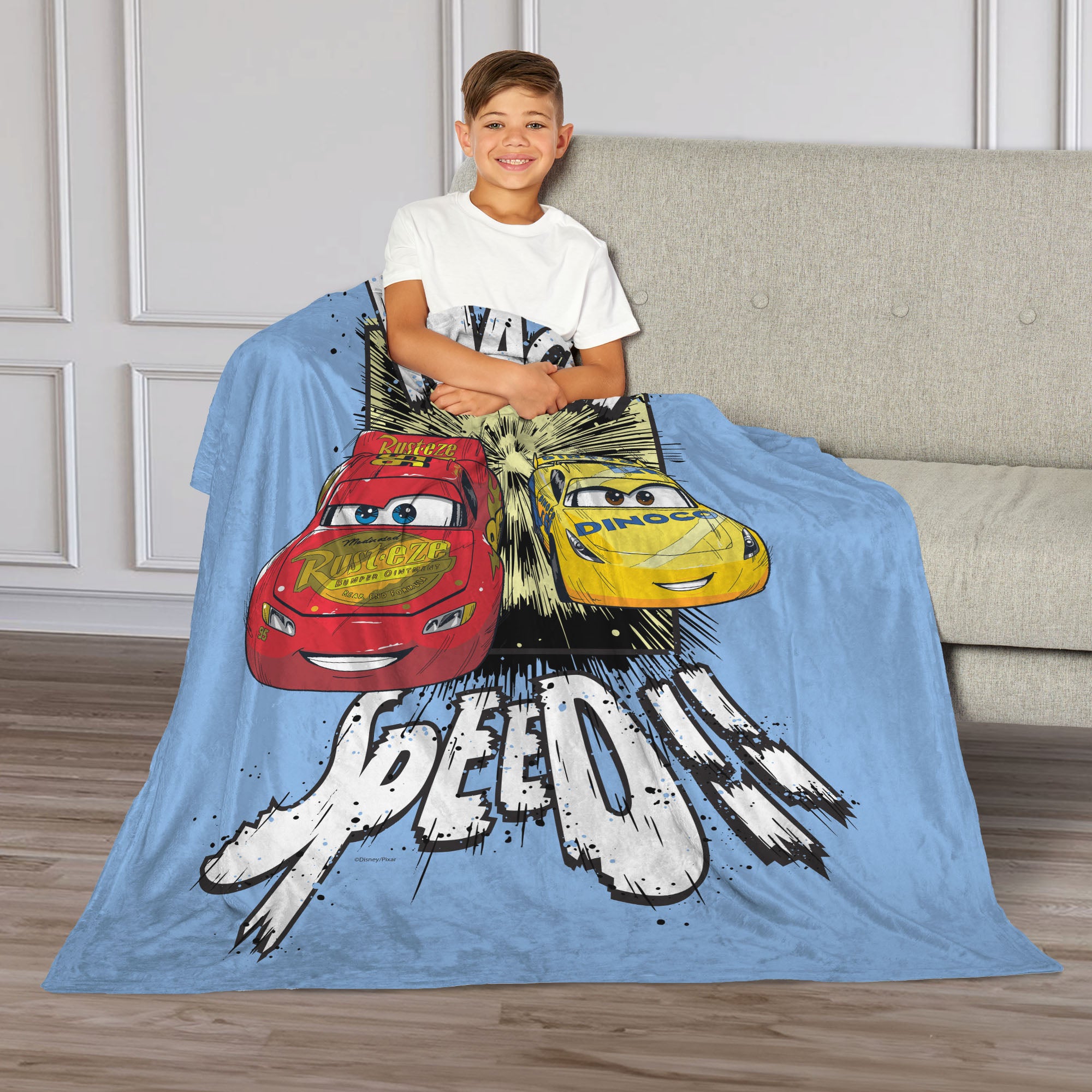 Disney Pixar Cars Mach Speed Silk Touch Throw Blanket 40x50 Inches