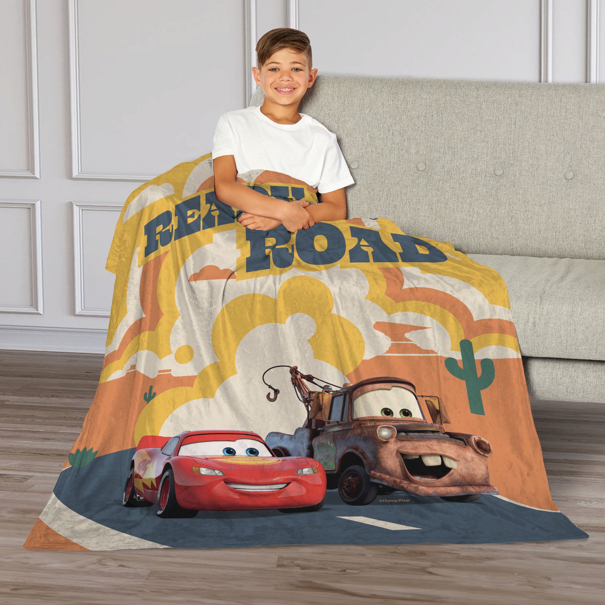 Disney Pixar Cars Road Ready Silk Touch Throw Blanket 40x50 Inches