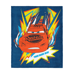 Pixar Cars Kachow Personalized Silk Touch Throw Blanket