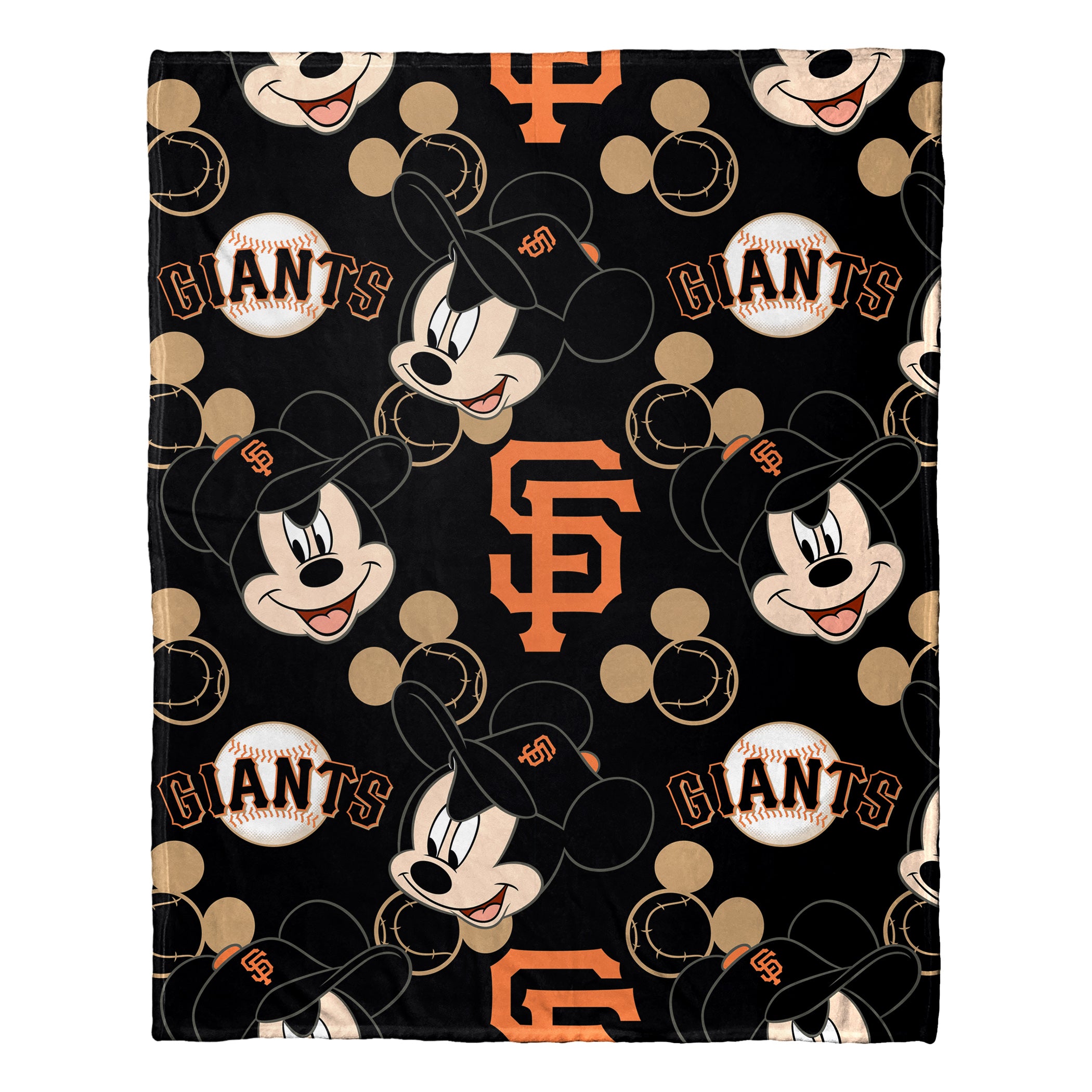 MLB San Francisco Giants Pitch Crazy Mickey Hugger Pillow & Silk Touch Throw Blanket Set 40x50 Inches