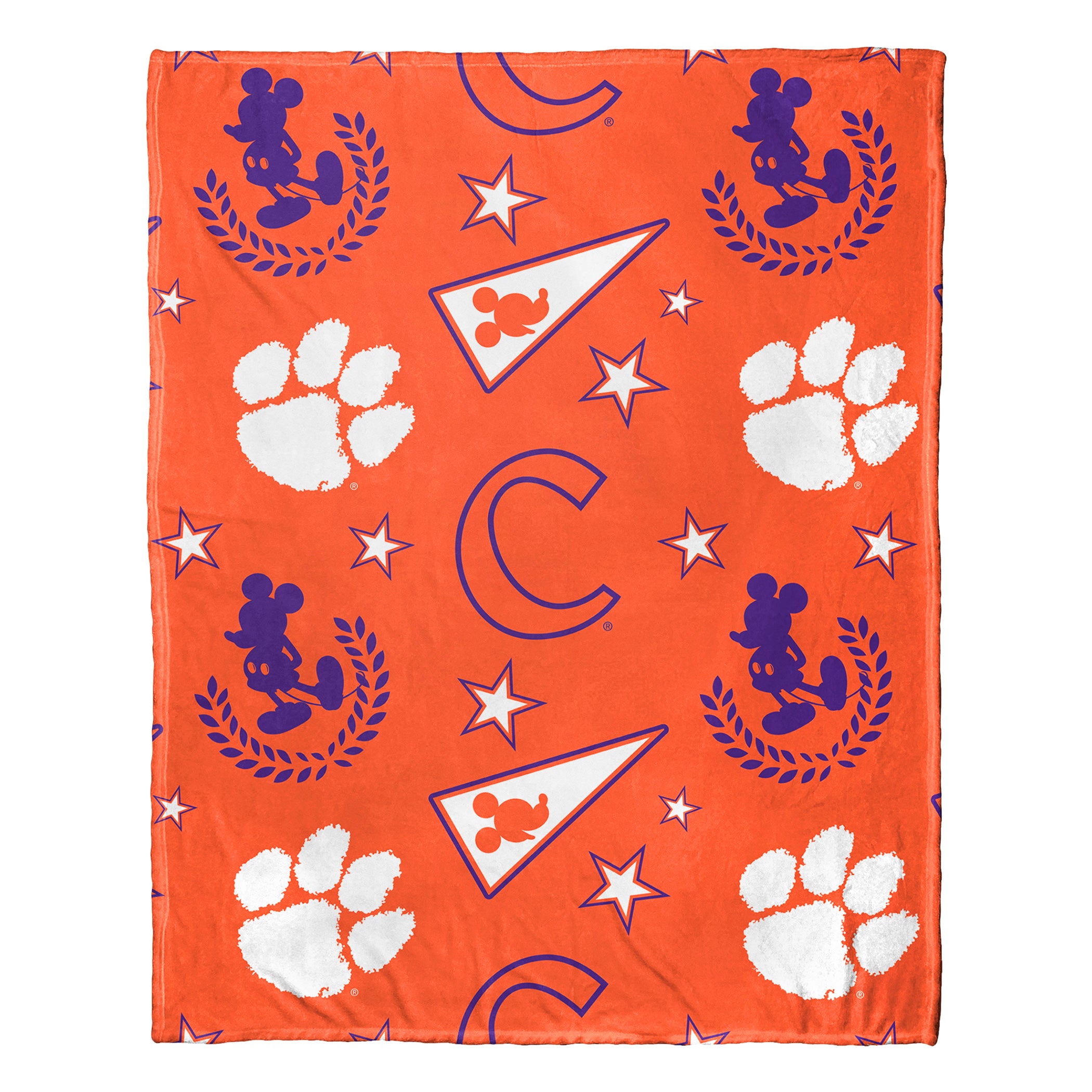 NCAA Clemson Tigers Pennant Mickey Hugger Pillow & Silk Touch Throw Set