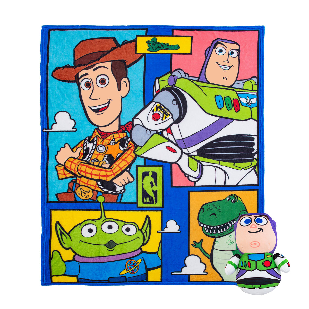 NBA Disney Pixar Toy Story Howdy Toys Silk Touch Throw Blanket 50x60 inches and Hugger Set, 11 inches