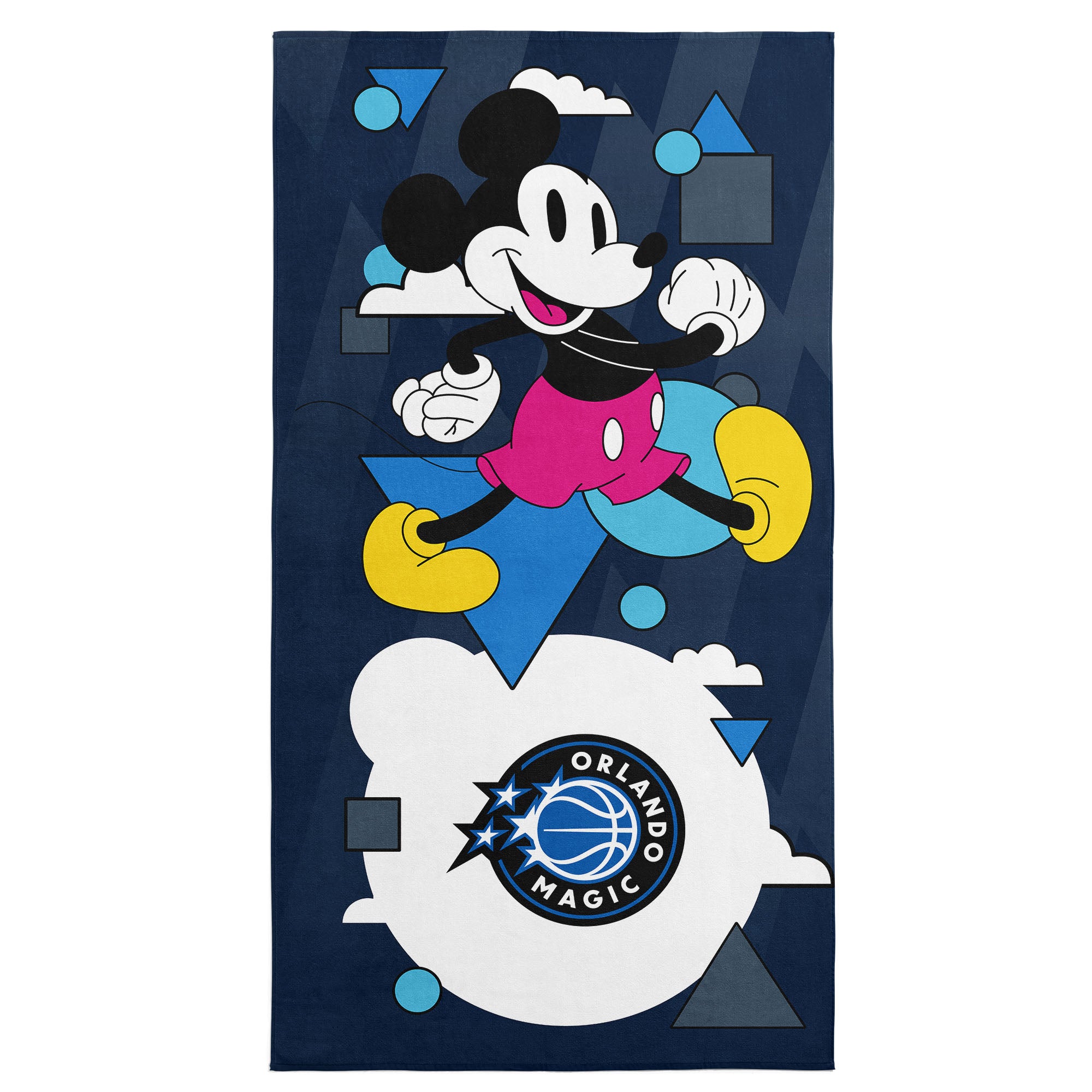 NBA Orlando Magic Disney Mickey Mouse Good Vibes Navy Microfiber Beach Towel 30x60 inches
