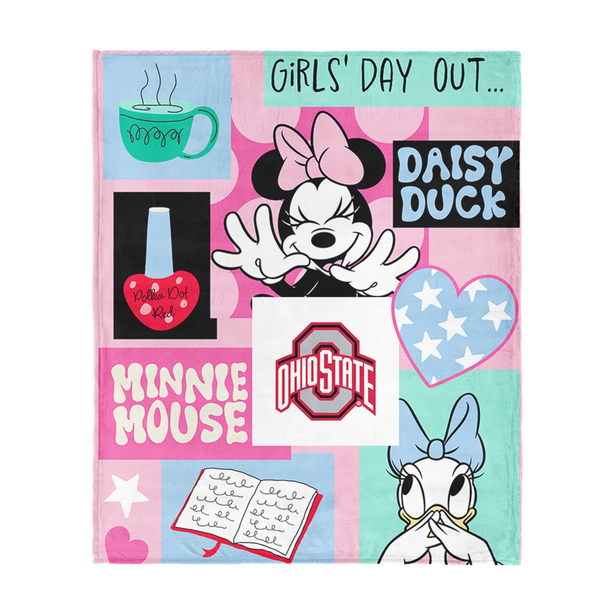 Collegiate Ohio State University Disney Minnie Mouse Checker Floral Pi
