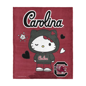 Hello Kitty Hanging South Carolina Gamecocks Silk Touch Throw Blanket 46x60 inches