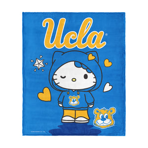 Hello Kitty Hanging UCLA Bruins Silk Touch Throw Blanket 46x60 inches