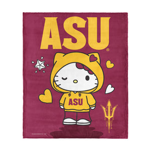 Hello Kitty Hanging Arizona State Sun Devils Silk Touch Throw Blanket 46x60 inches