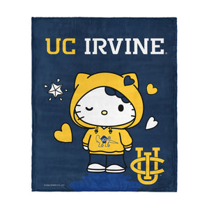 Hello Kitty Hanging UC Irvine Anteaters Silk Touch Throw Blanket 46x60 inches