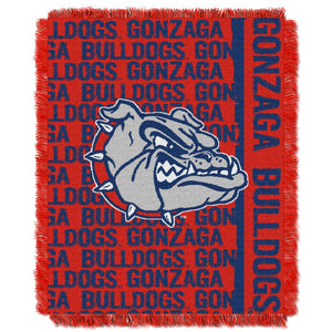 NCAA Gonzaga Bulldogs Double Play Woven Jacquard Throw Blanket 46x60 Inches