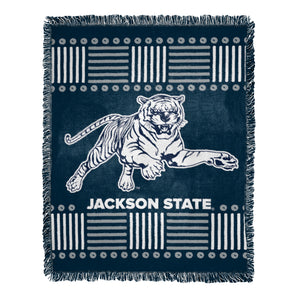 NCAA Jackson State Tigers Homage Woven Jacquard Throw Blanket 46x60 Inches