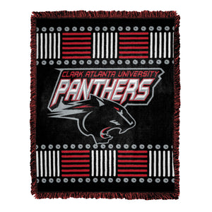 NCAA Clark Atlanta Panthers Homage Woven Jacquard Throw Blanket 46x60 Inches