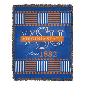 NCAA Virginia State Trojans Homage Woven Jacquard Throw Blanket 46x60 Inches