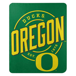 NCAA Oregon Ducks Campaign Fleece Throw Blanket 50x60 Inches