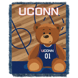 NCAA Uconn Huskies Baby Woven Jacquard Throw Blanket 46x60 Inches