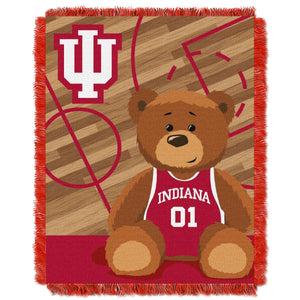 NCAA Indiana Hoosiers Baby Woven Jacquard Throw Blanket 46x60 Inches