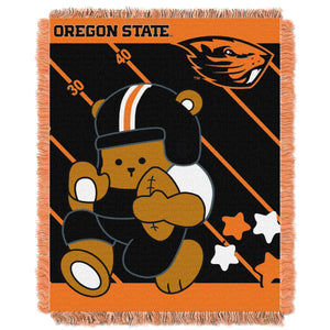 NCAA Oregon State Beavers Baby Woven Jacquard Throw Blanket 46x60 Inches