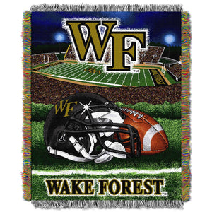 NCAA Wake Forest Demon Deacons Homefield Advantage Woven Tapestry Throw Blanket 48x60 Inches