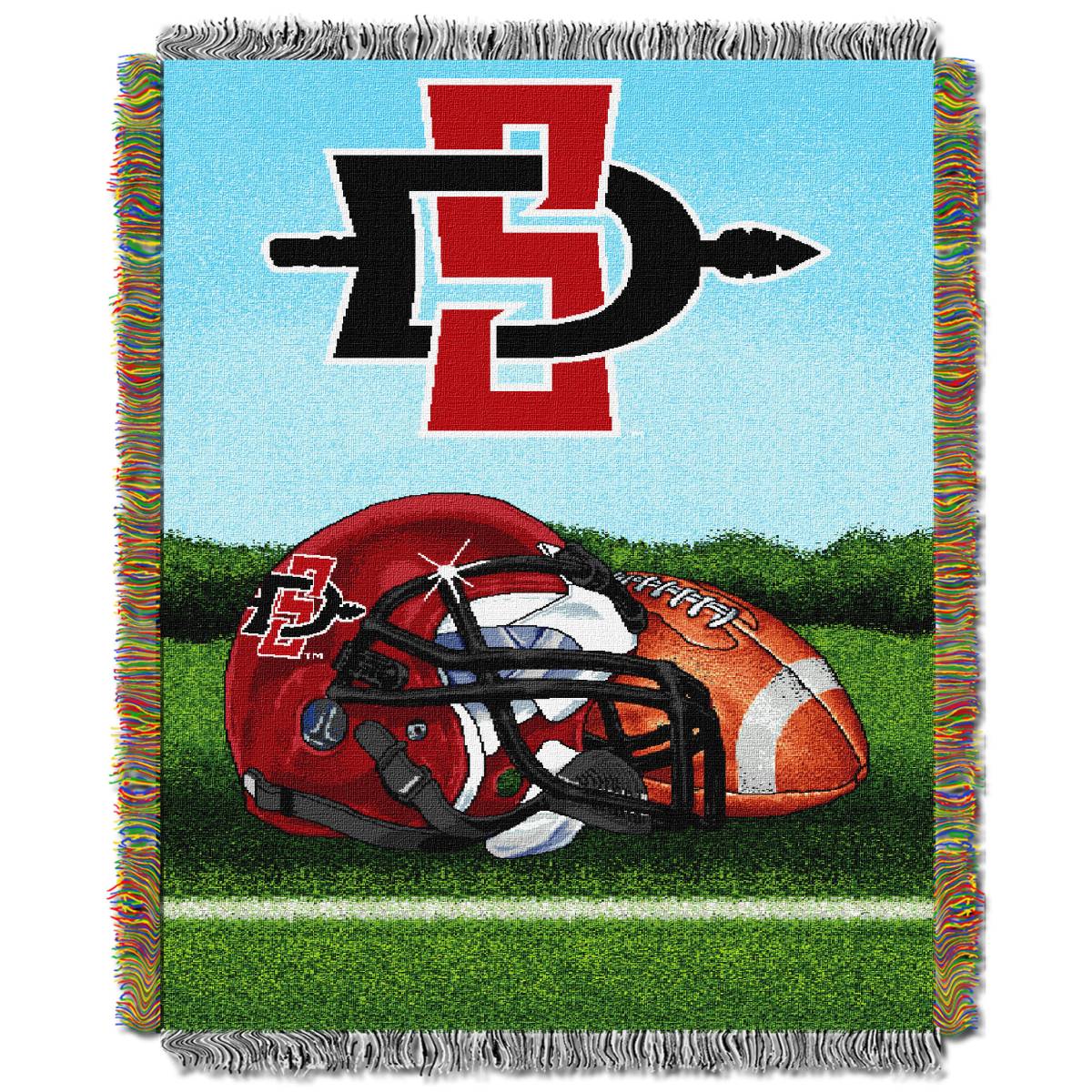 NCAA San Diego State Aztecs Homefield Advantage Woven Tapestry Throw Blanket 48x60 Inches