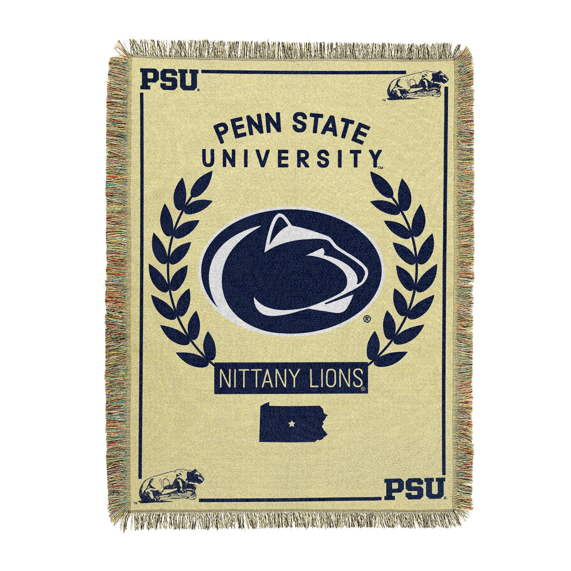 NCAA Penn State Nittany Lions Lavish Woven Tapestry Throw Blanket 48 x 60 inches