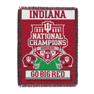 2025 NCAA Football Championship Indiana Hoosiers Glory Woven Tapestry 48×60 inches