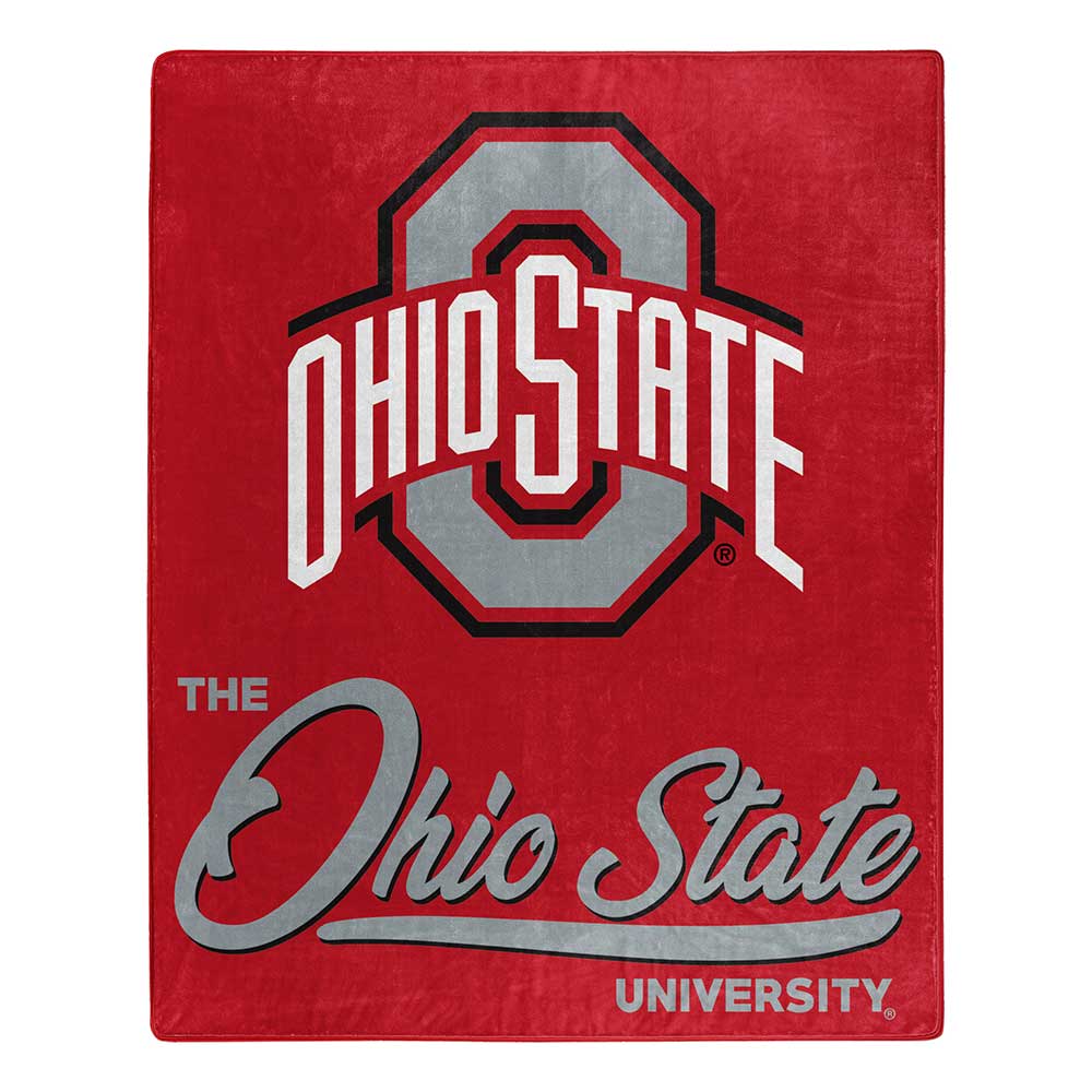 NCAA Ohio State Buckeyes Signature Raschel Throw Blanket 50x60 Inches