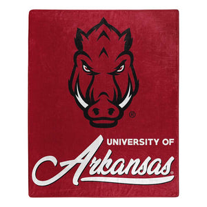 NCAA Arkansas Razorbacks Signature Raschel Throw Blanket 50x60 Inches