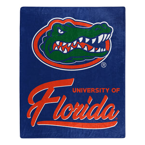 NCAA Florida Gators Signature Raschel Throw Blanket 50x60 Inches