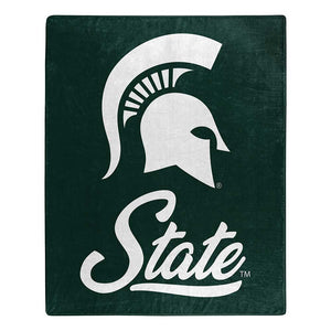 NCAA Michigan State Spartans Signature Raschel Throw Blanket 50x60 Inches