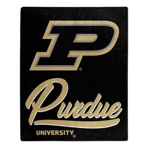 NCAA Purdue Boilermakers Signature Raschel Throw Blanket 50x60 Inches