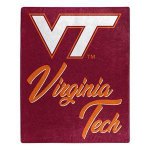 NCAA Virginia Tech Hokies Signature Raschel Throw Blanket 50x60 Inches