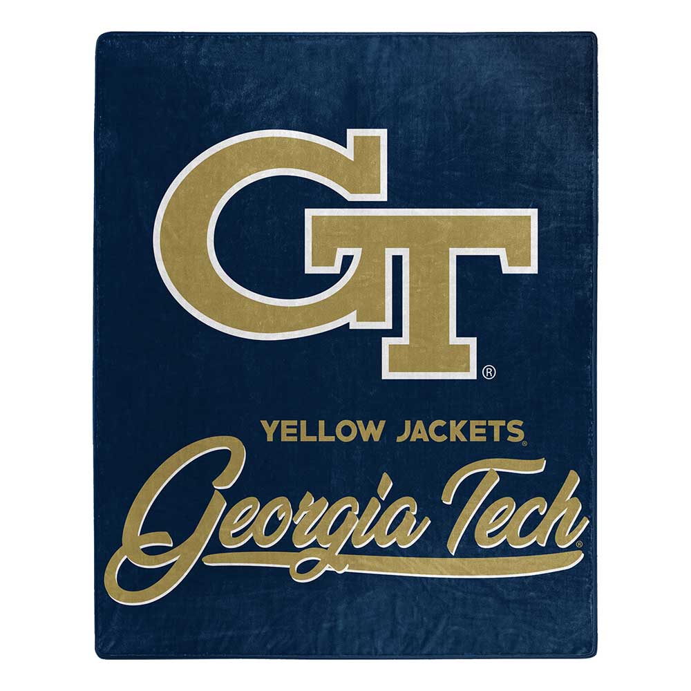 NCAA Georgia Tech Yellow Jackets Signature Raschel Throw Blanket 50x60 Inches