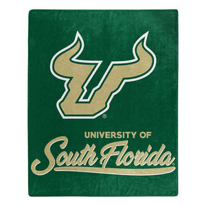 NCAA South Florida Bulls Signature Raschel Throw Blanket 50x60 Inches