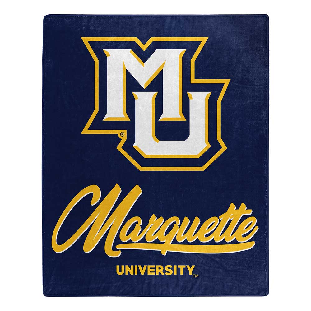 NCAA Marquette Golden Eagles Signature Raschel Throw Blanket 50x60 Inches