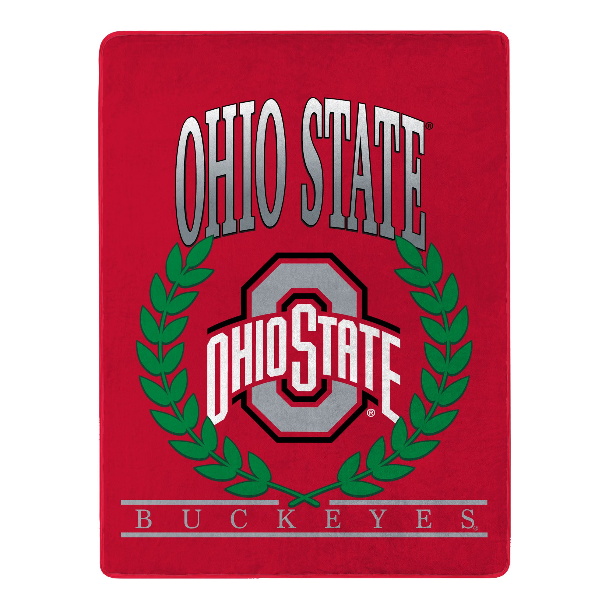 Ohio State Buckeyes NCAA Plateau Silk Touch Throw Blanket 46X60 Inches