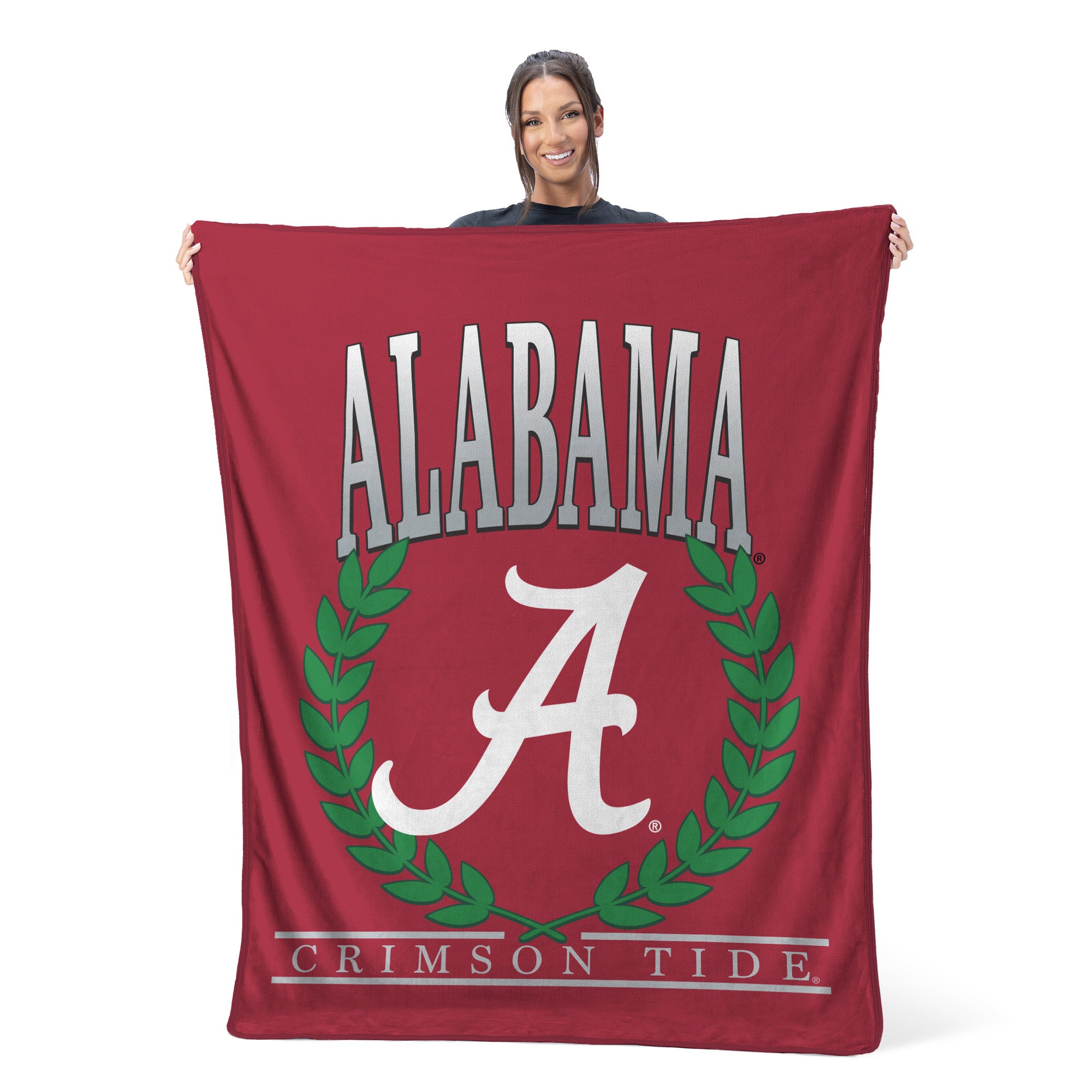 Alabama Crimson Tide NCAA Plateau Silk Touch Throw Blanket 46X60 Inches