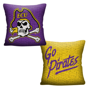 NCAA East Carolina Pirates Invert Pillow 20x20 Inches