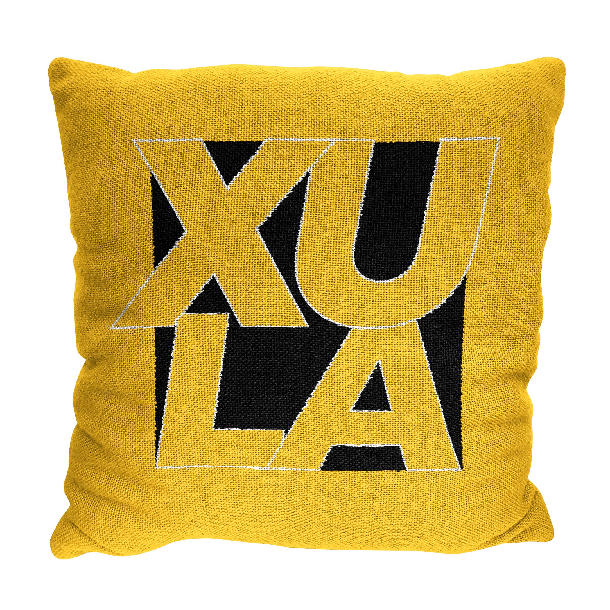 NCAA Xavier University Of Louisiana Gold Rush Homage Jacquard Pillow 20x20 Inches